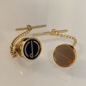 2 Dunhill Tie Pins With Chains